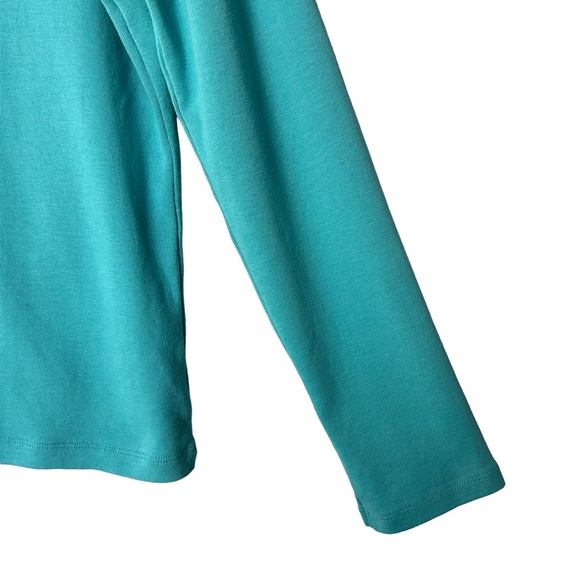 Pendleton teal turquoise blue long sleeve mock turtleneck top size medium - Picture 5 of 12